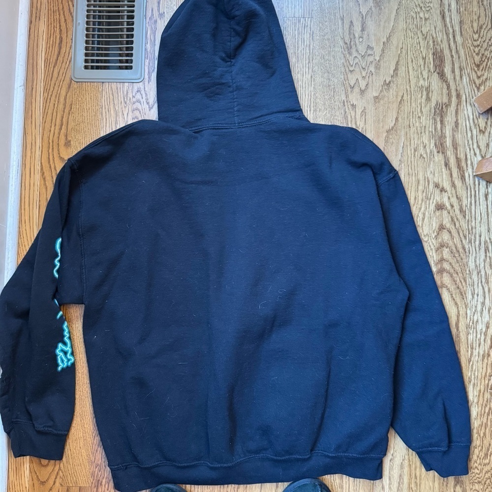 Death Row Records Men's 1991 Electric Graphic Logo Hoodie Sweatshirt Size L - Picture 11 of 11